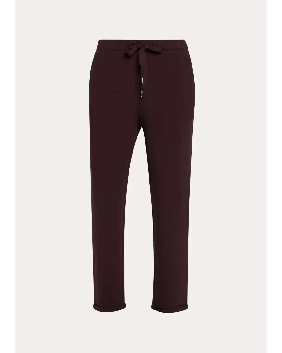 Drawstring French Terry Pants with Rolled Hem by Majestic