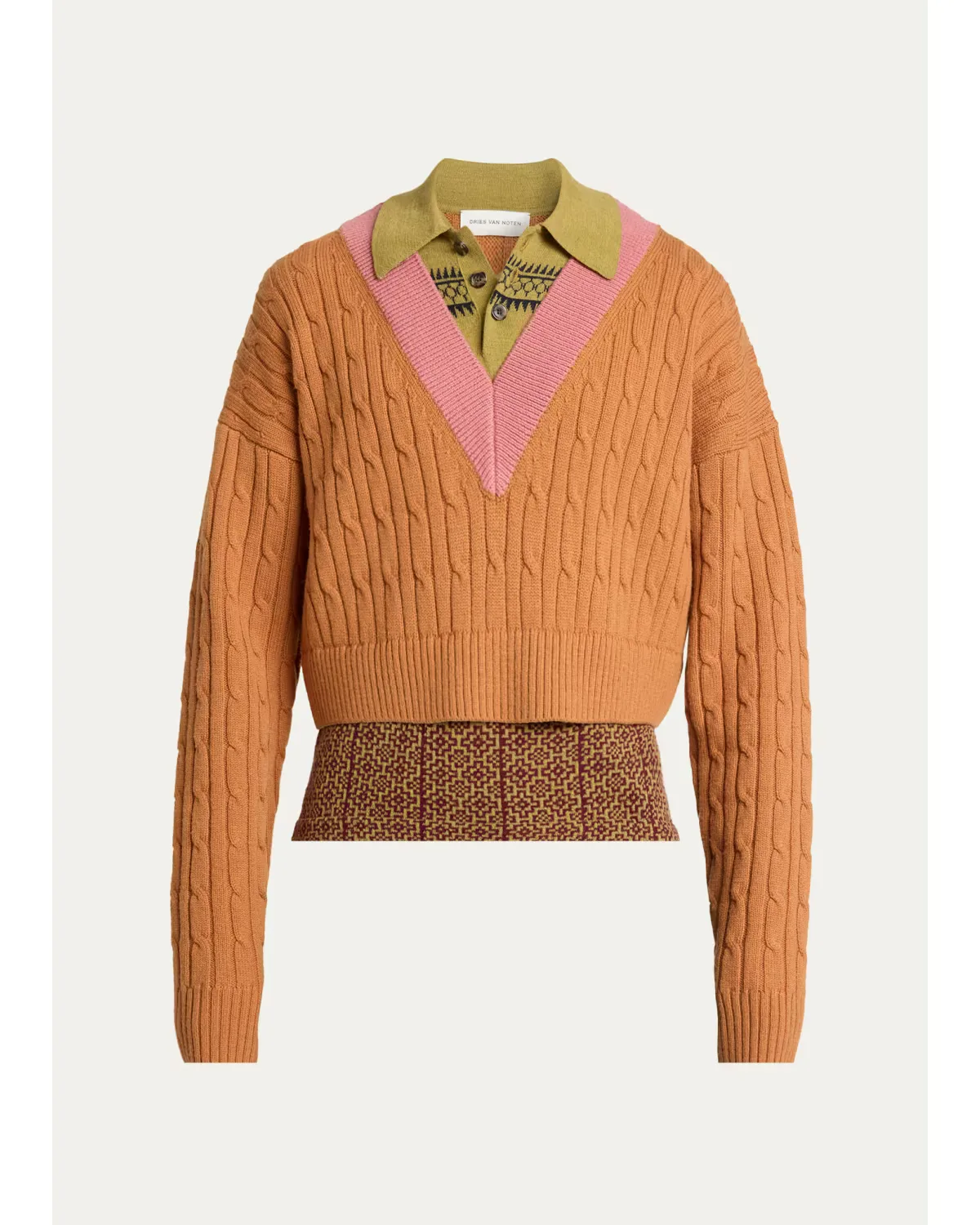 Layered Polo Sweater by Dries Van Noten