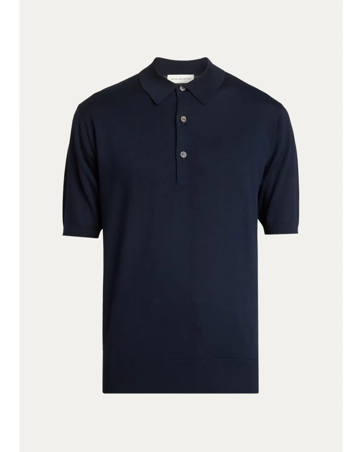Wool Knit Polo Shirt by Dries Van Noten