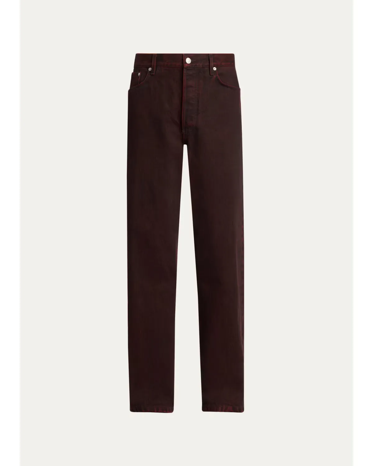 Stonewash Straight Leg Five-Pocket Pants by Dries Van Noten