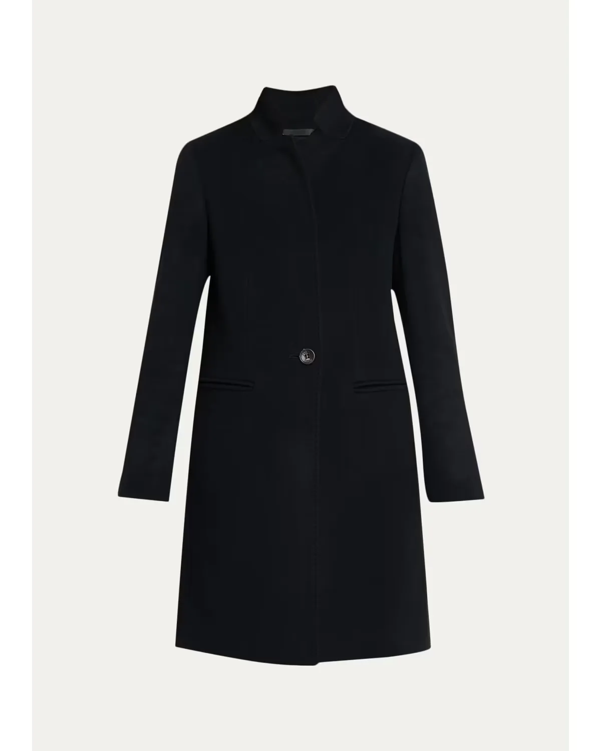 Inverted Notch Collar Pure Wool Coat by Cinzia Rocca
