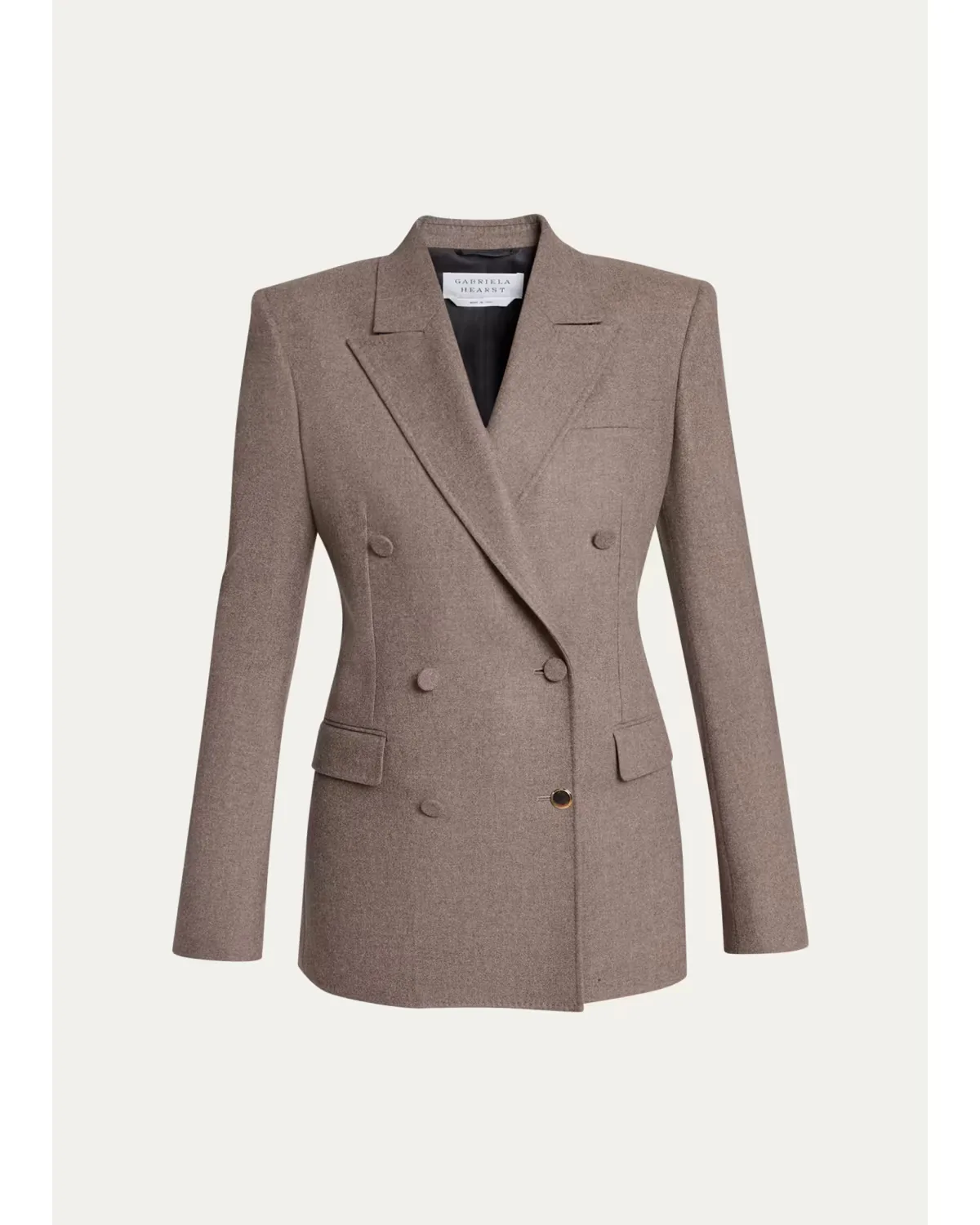 Gavin Wool-Cashmere Flannel Double-Breasted Blazer Jacket by Gabriela Hearst