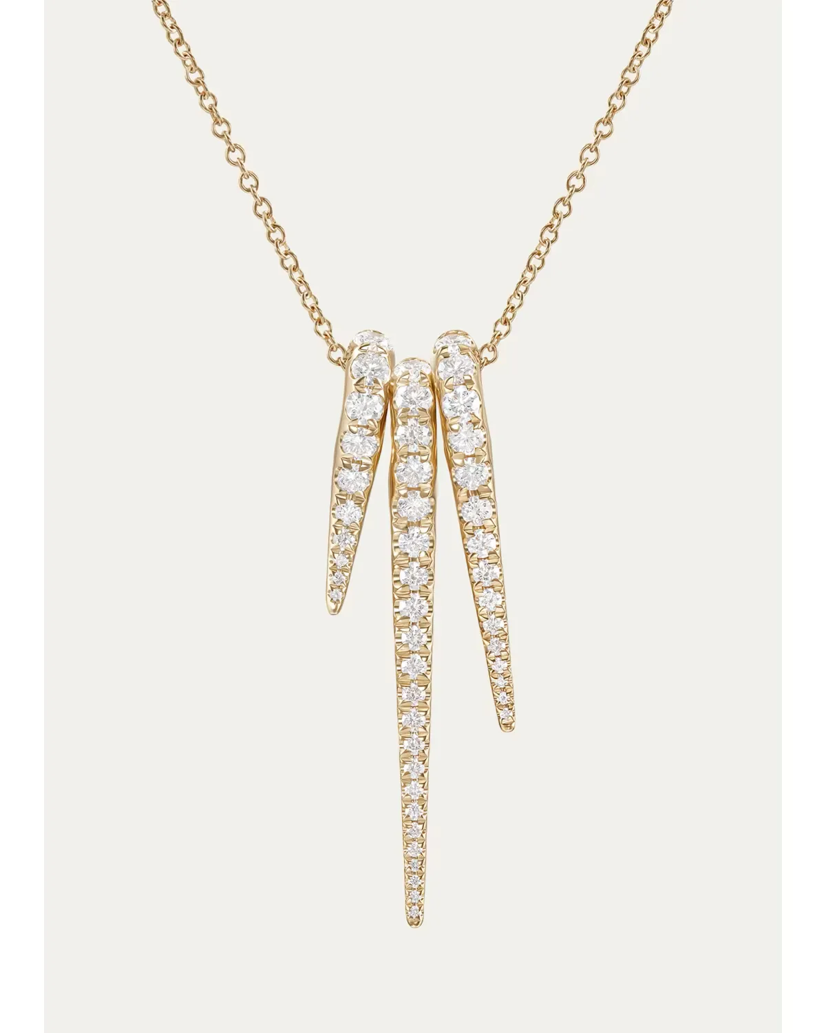18K Yellow Gold Lola 3-Needle Pendant Necklace by Melissa Kaye