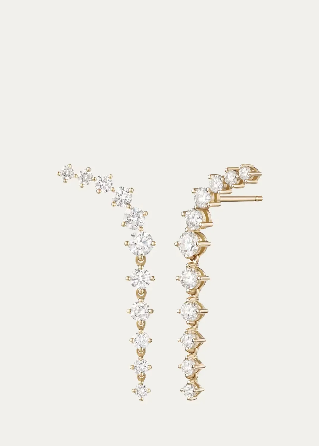 Aria Dagger 18K Yellow Gold Diamond Earrings by Melissa Kaye