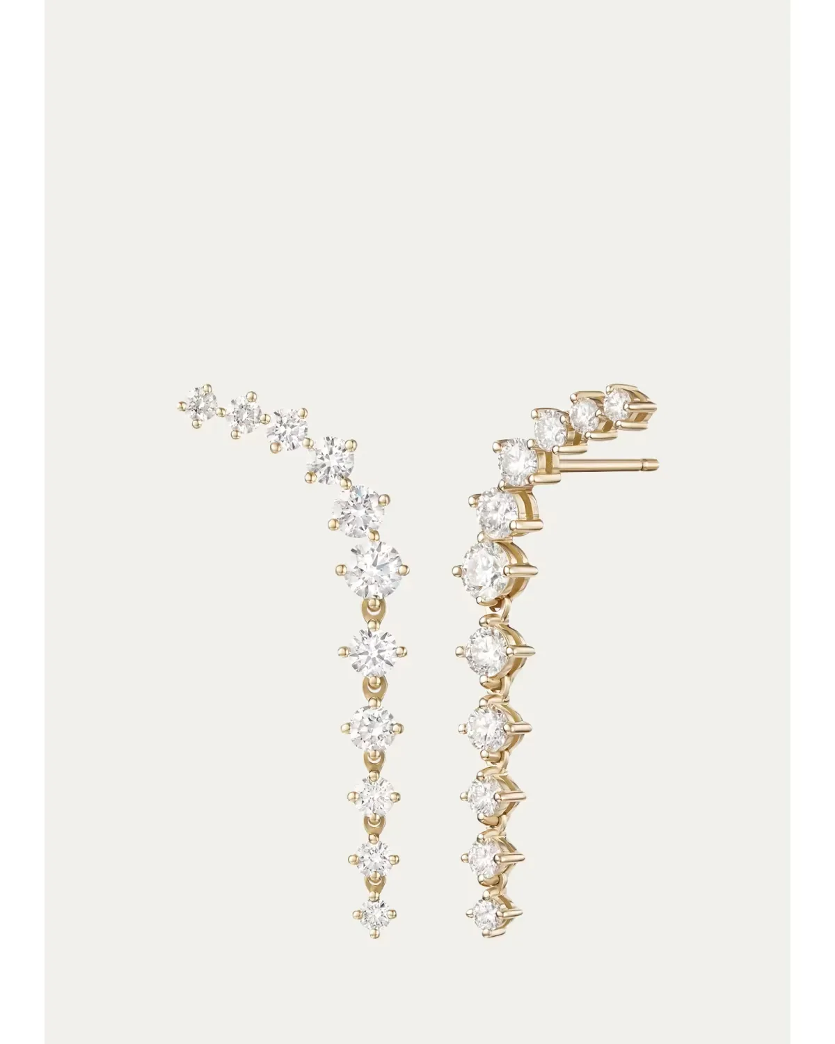 Aria Dagger 18K Yellow Gold Diamond Earrings by Melissa Kaye