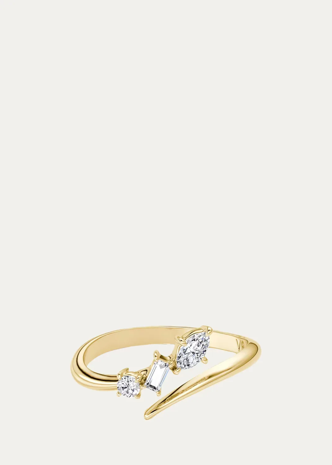 14K Yellow Gold Lab-Grown Diamond Orion Bypass Ring, 0.19tcw by VRAI