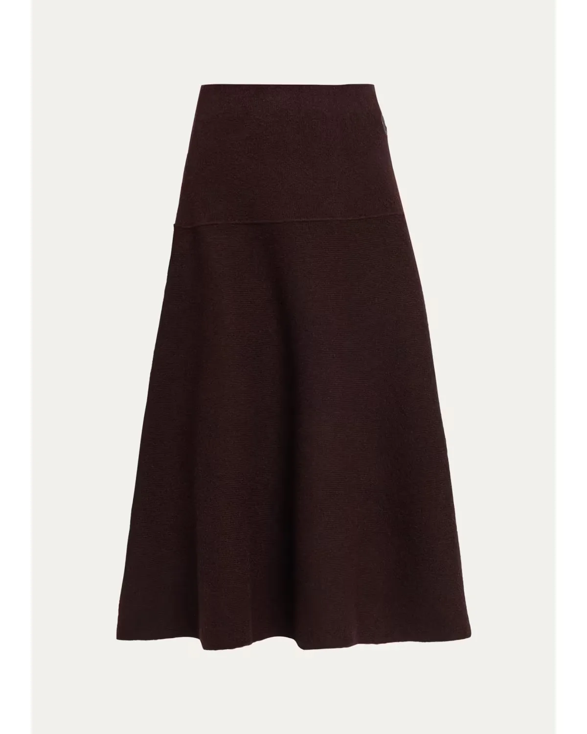 Wool-Blend Knit Midi A-Line Skirt by Moncler