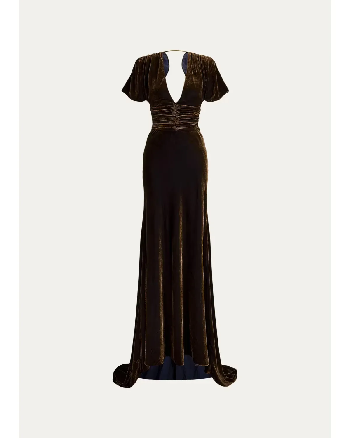 Charisse Changeant Velvet Evening Dress