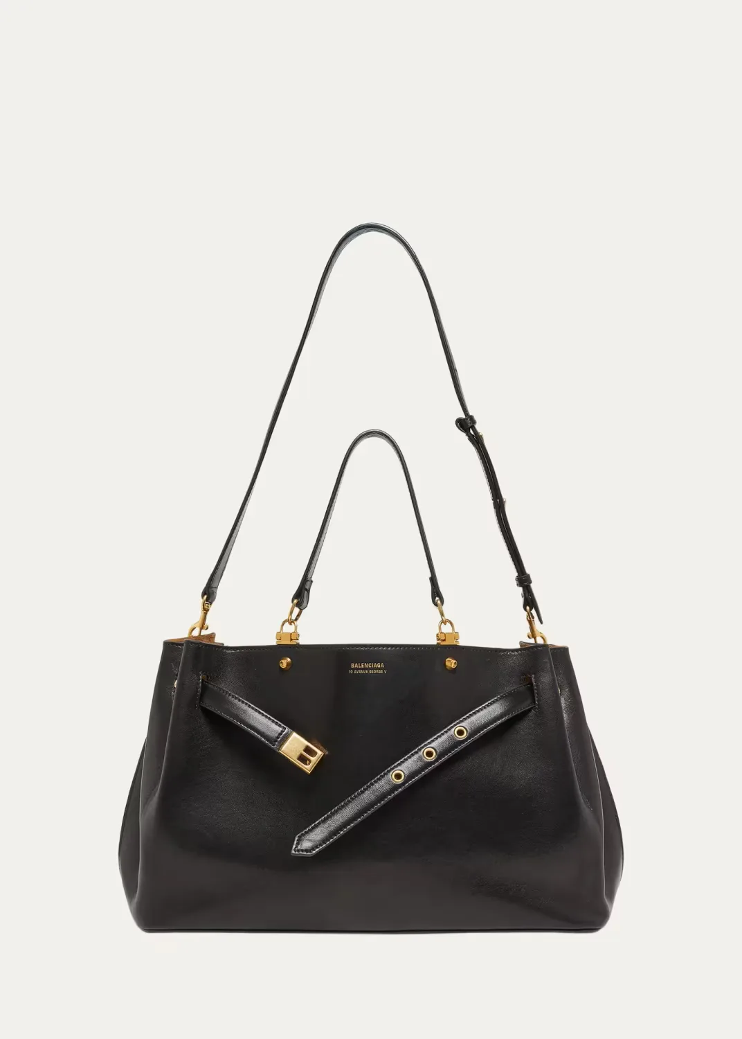 Fan Medium Leather Carryall Bag by Balenciaga