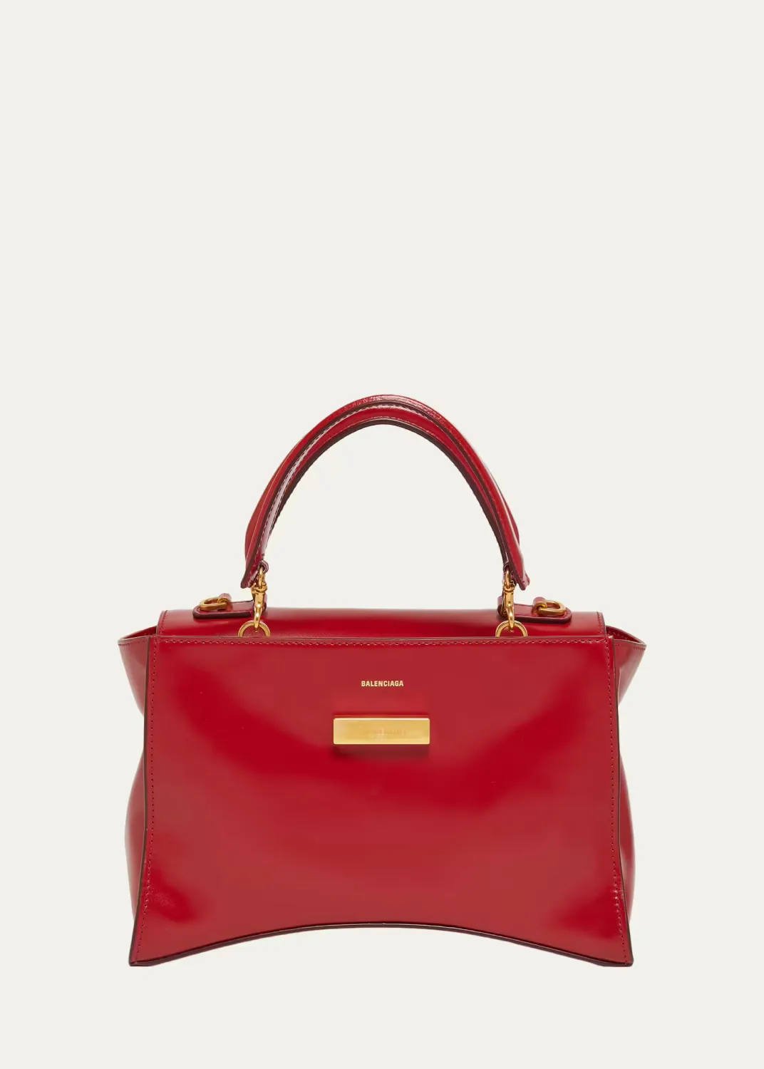 Hourglass Avenue Box Leather Top-Handle Bag by Balenciaga