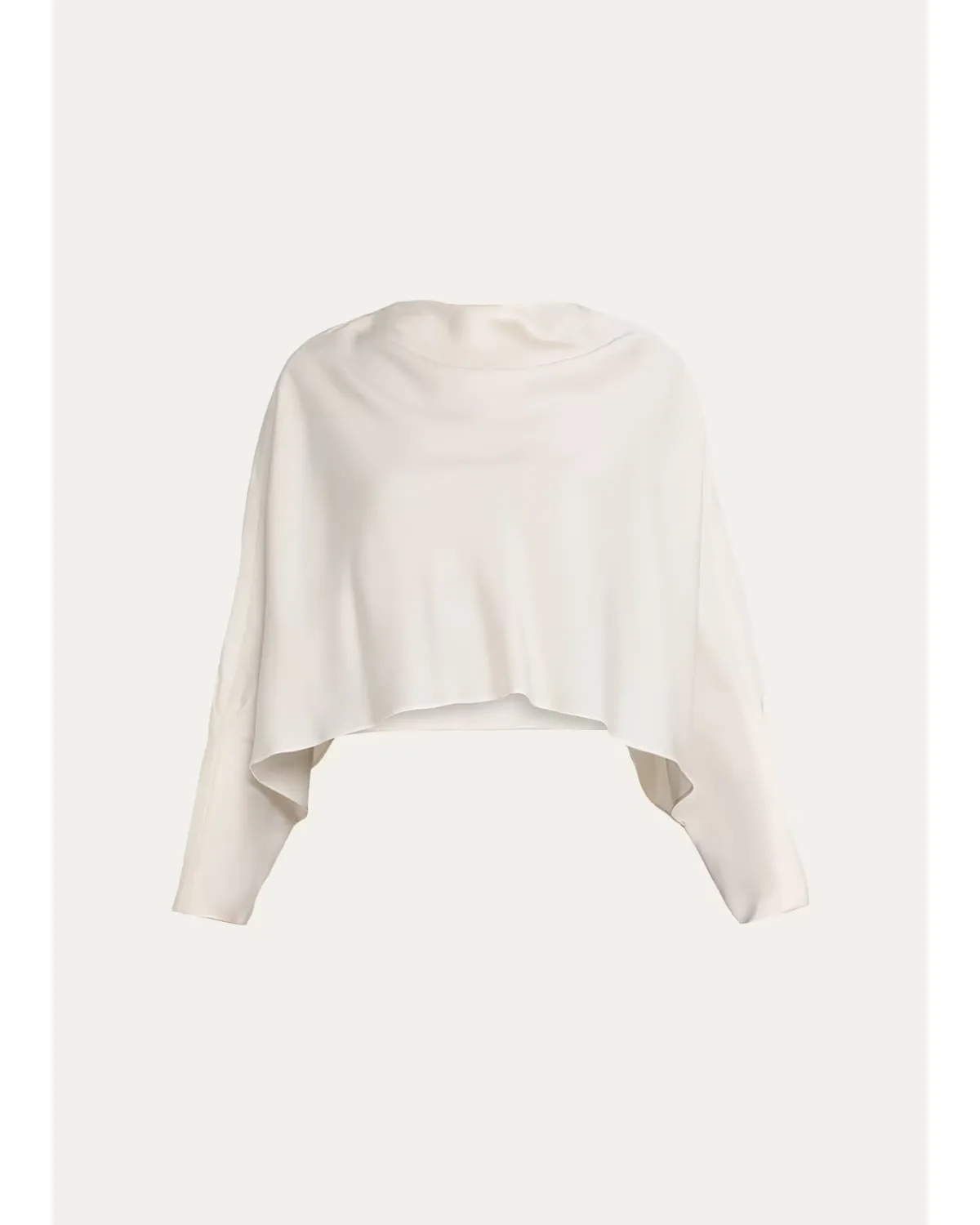 Bearitz Draped Cowl-Neck Satin Top