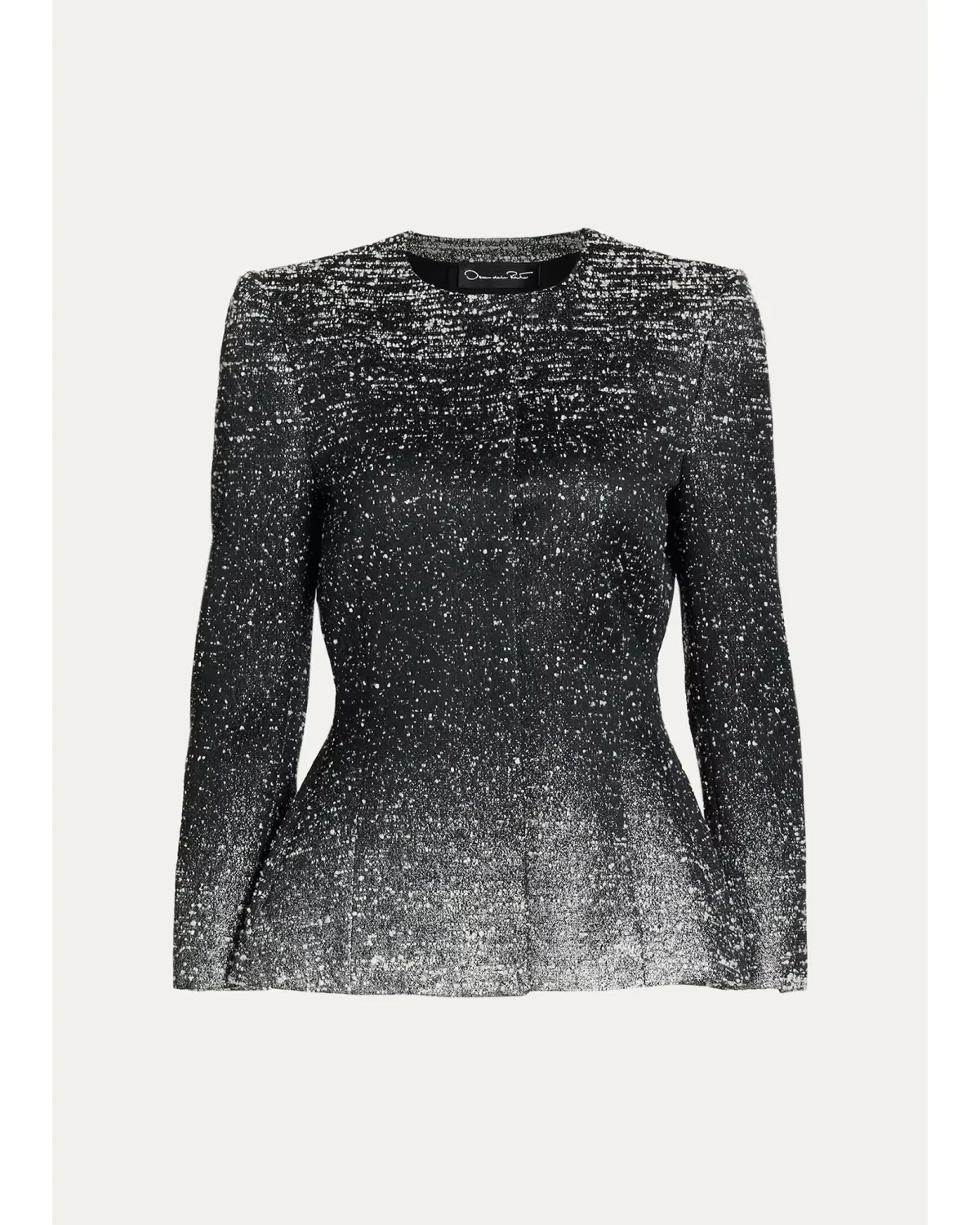 Ombre Metallic Boucle Jacquard Single-Breasted Jacket by Oscar de la Renta