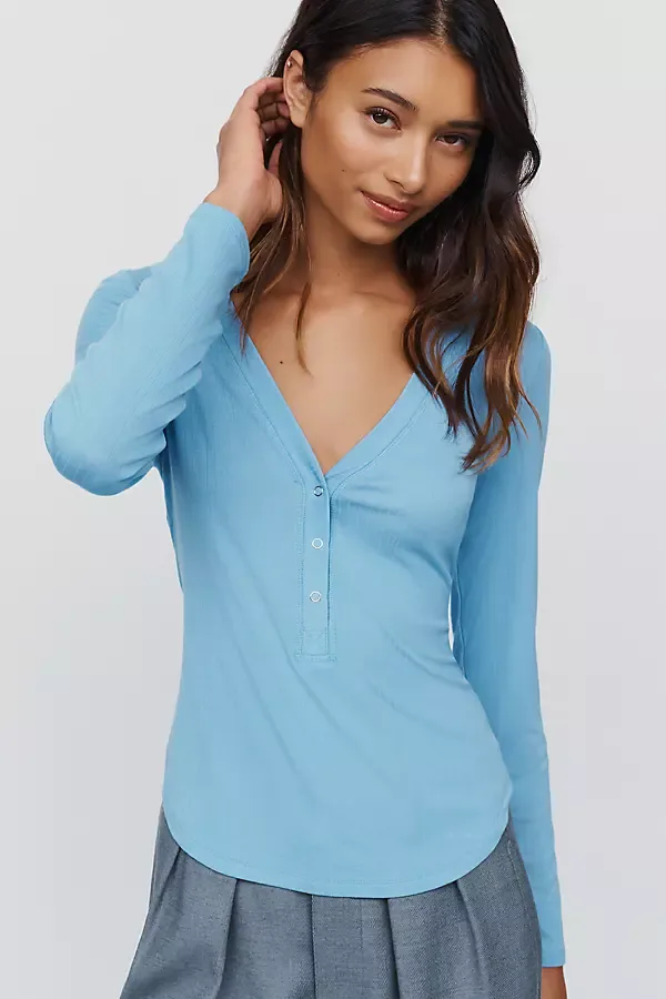 Henley Long Sleeve Top by LyreBird
