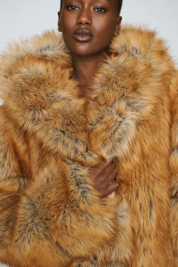 Elizabeth Faux Fur Coat Jacket by Azalea Wang