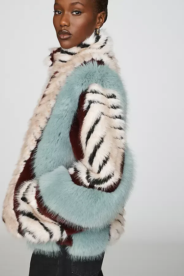 Inez Faux Fur Jacket by Azalea Wang