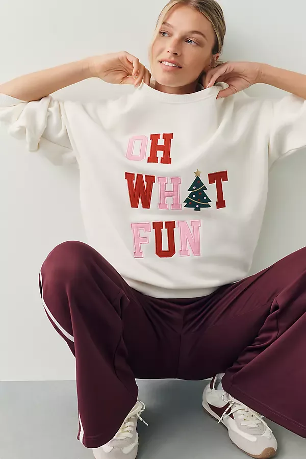 Devyn Oversized Crew-Neck Sweatshirt by Beach Riot