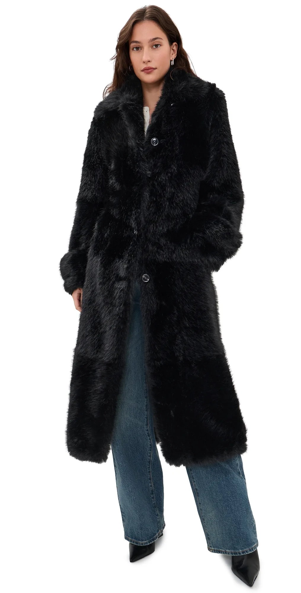 Hana Faux Fur Coat by STAND STUDIO