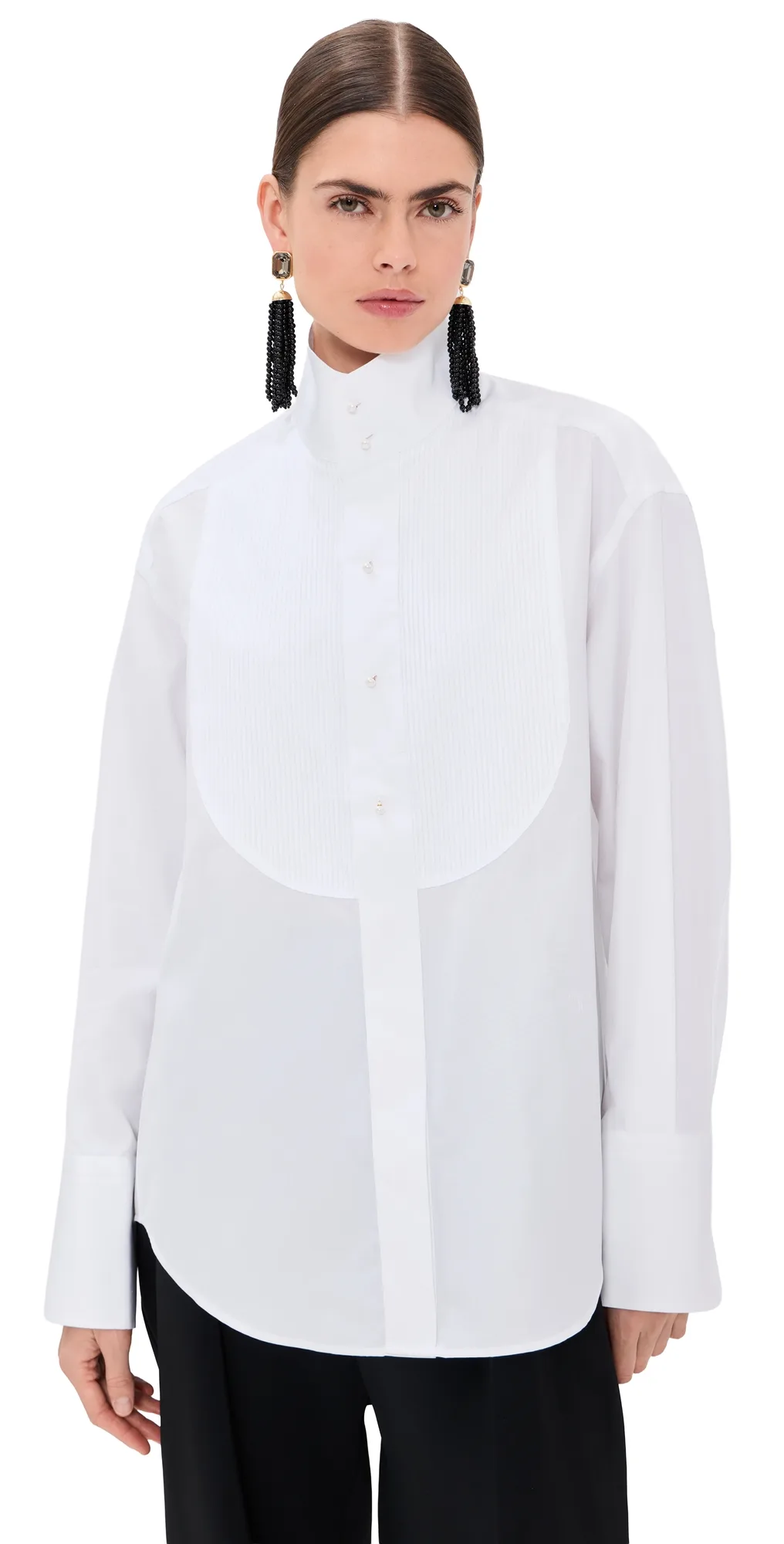 Tux Pleated Shirt by Nackiye