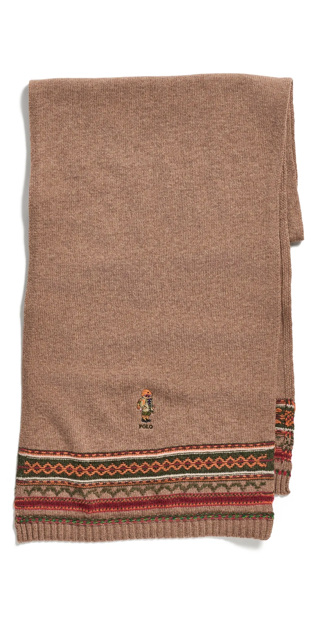Red Rocks Bear Fair Isle Scarf by Polo Ralph Lauren