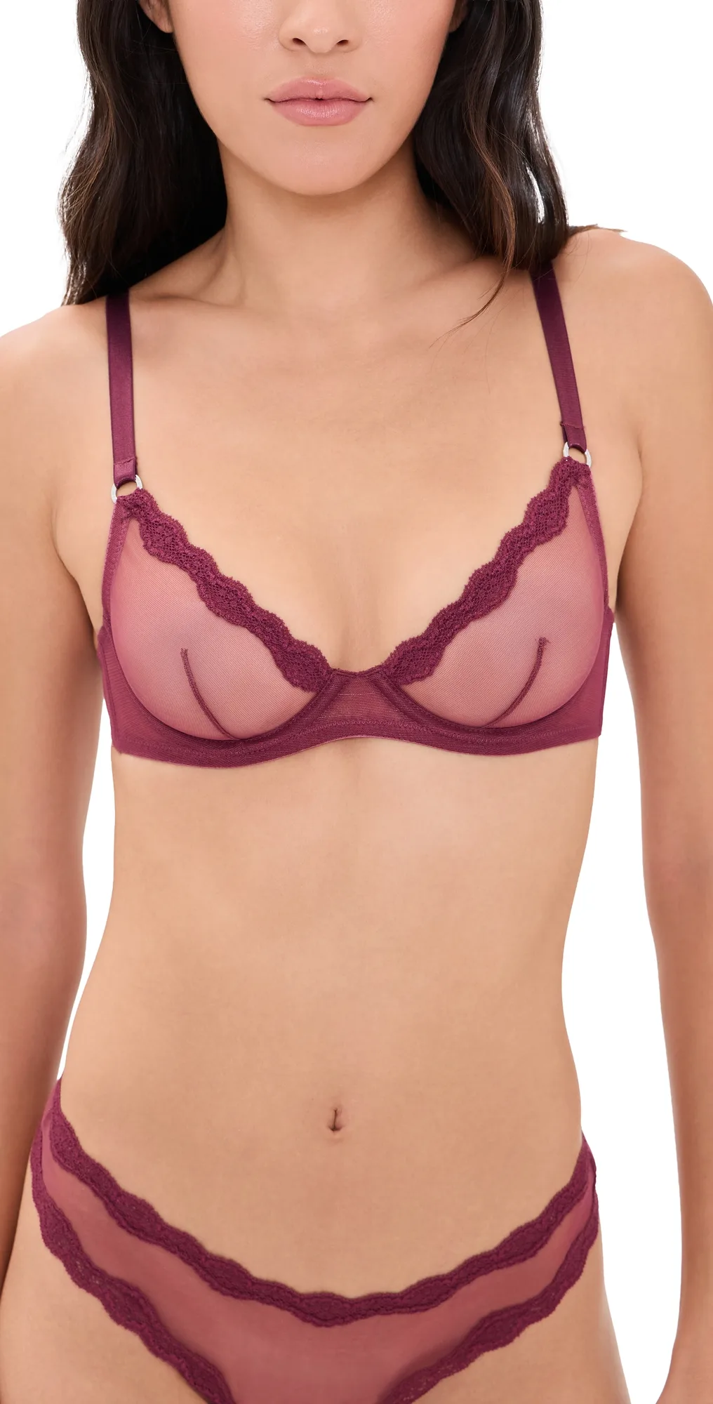 Sheer Tulle Demi Bra by Fleur Du Mal