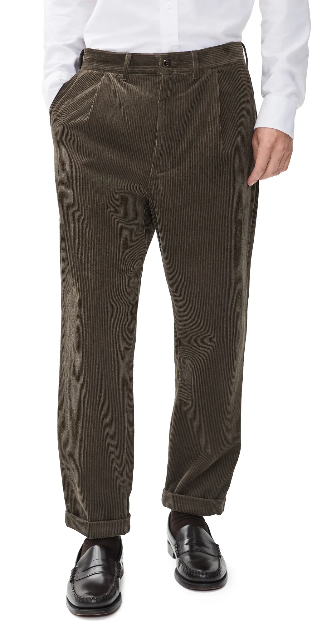 Standard Corduroy Pleated Pants by Alex Mill