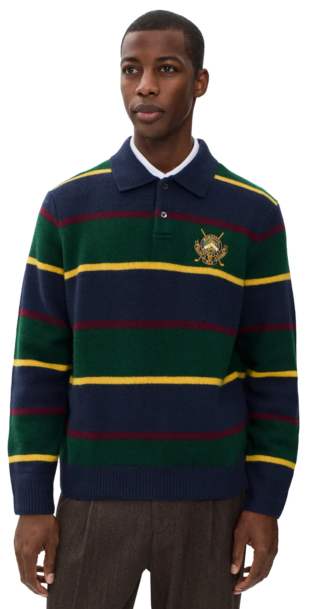 RLX Ralph Lauren Wool Cashmere RLX Crest Polo Sweater by Ralph Lauren