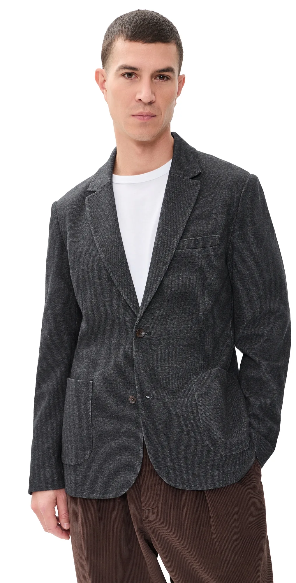 Lorenz Single Breasted Knit Blazer by Rails