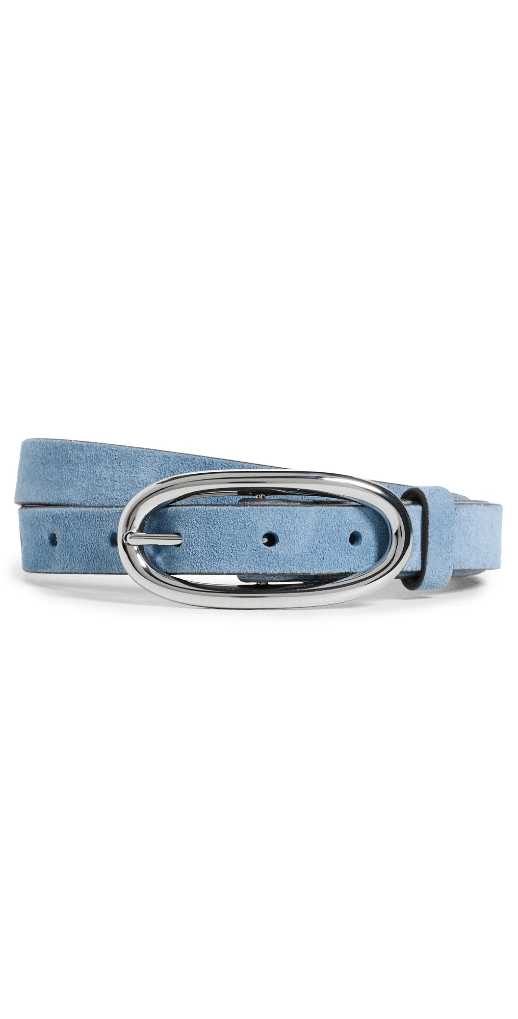 Pierced Suede Large Buckle Belt by Tory Burch