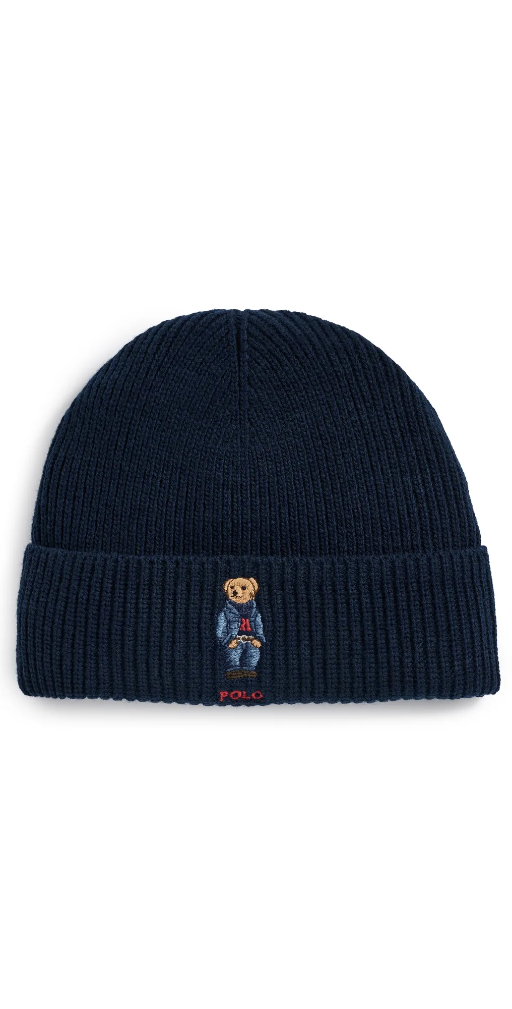 Solid Denim Bear Beanie by Polo Ralph Lauren