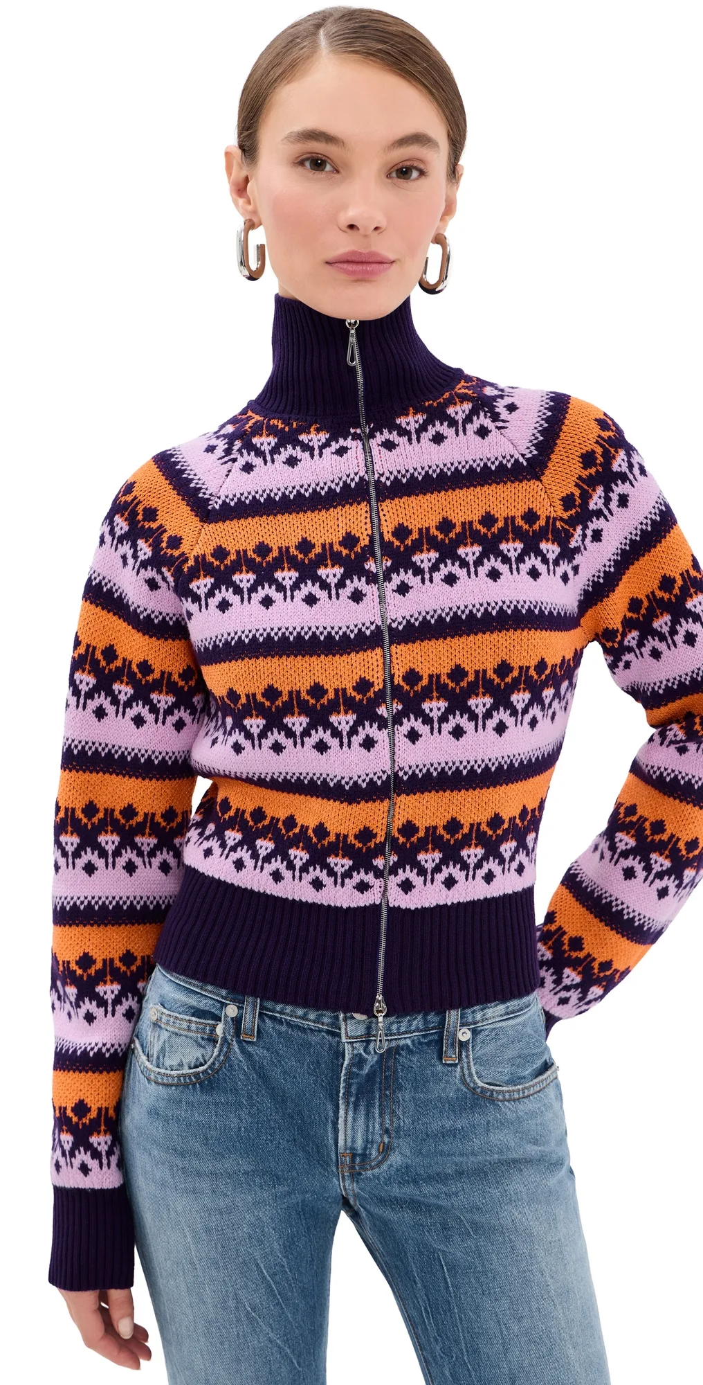 Wool Blend Zip Cardigan by rabanne