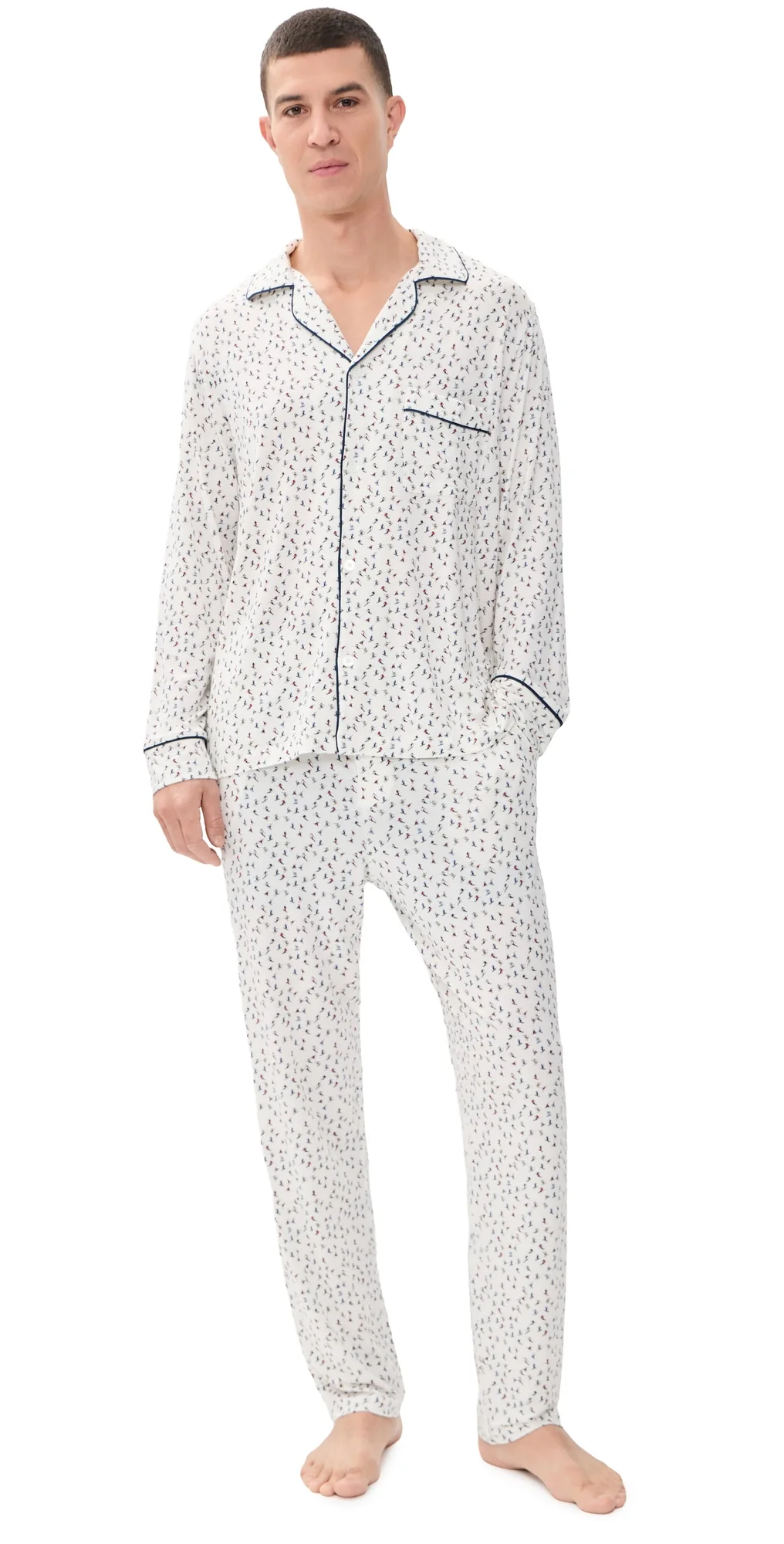 William Printed Long Pajama Set by Eberjey