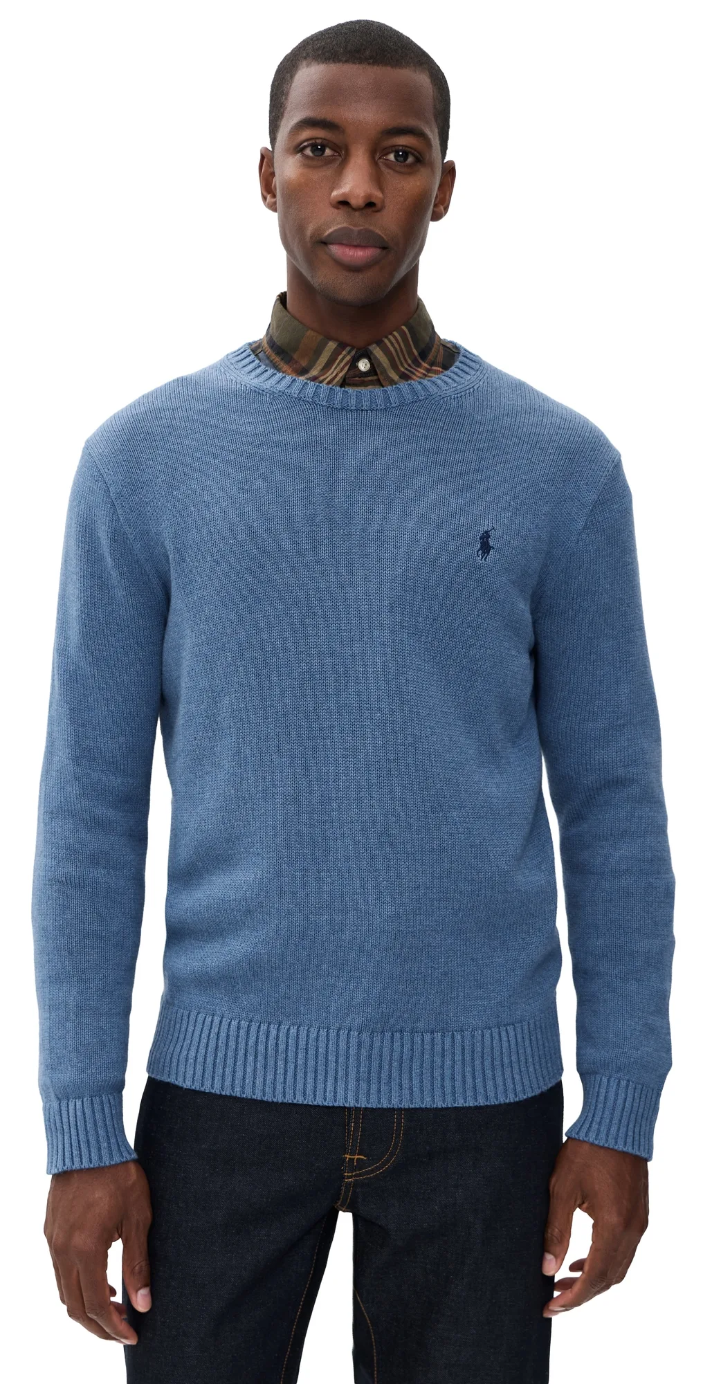 Cotton Shaker Crew Neck Sweater by Polo Ralph Lauren