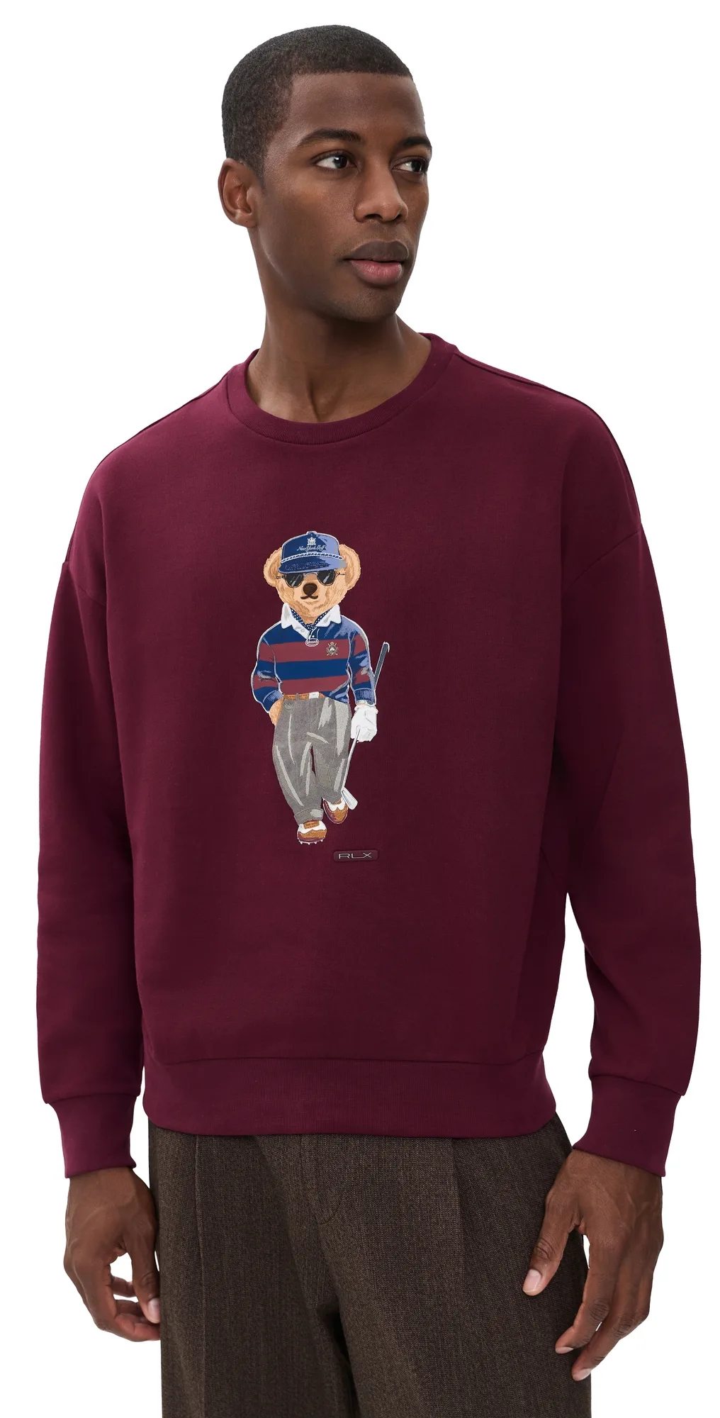 RLX Lightweight Magic Fleece Novelty Bear Sweatshirt by Ralph Lauren