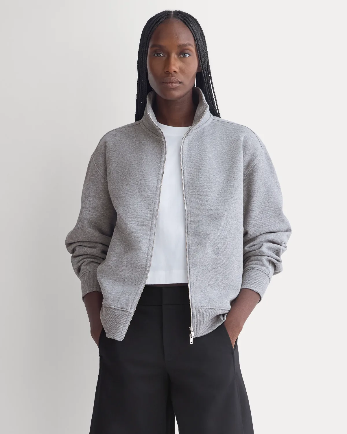 Luxe Fleece Full-Zip Turtleneck by Everlane