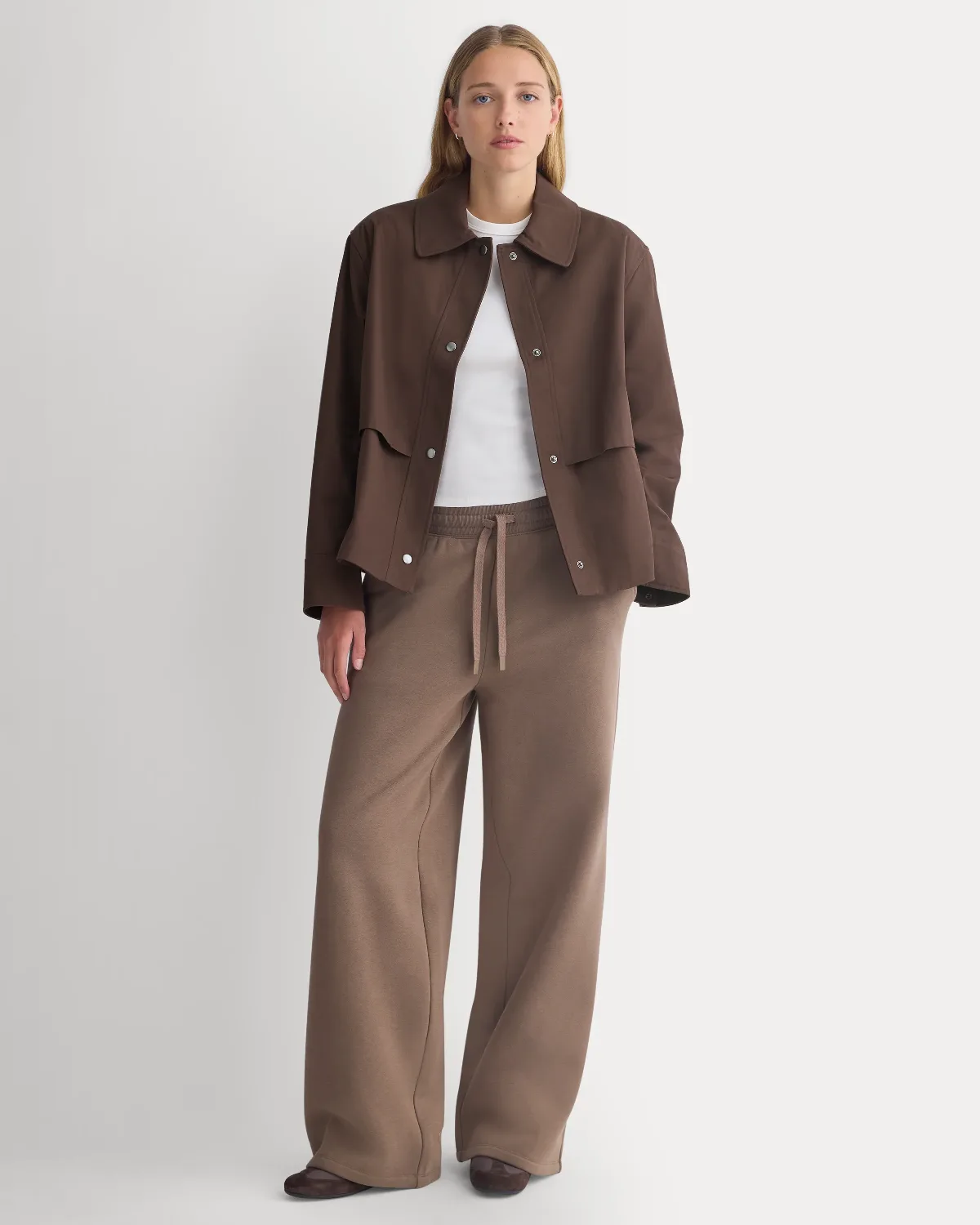 Luxe Fleece Wide-Leg Sweatpant by Everlane