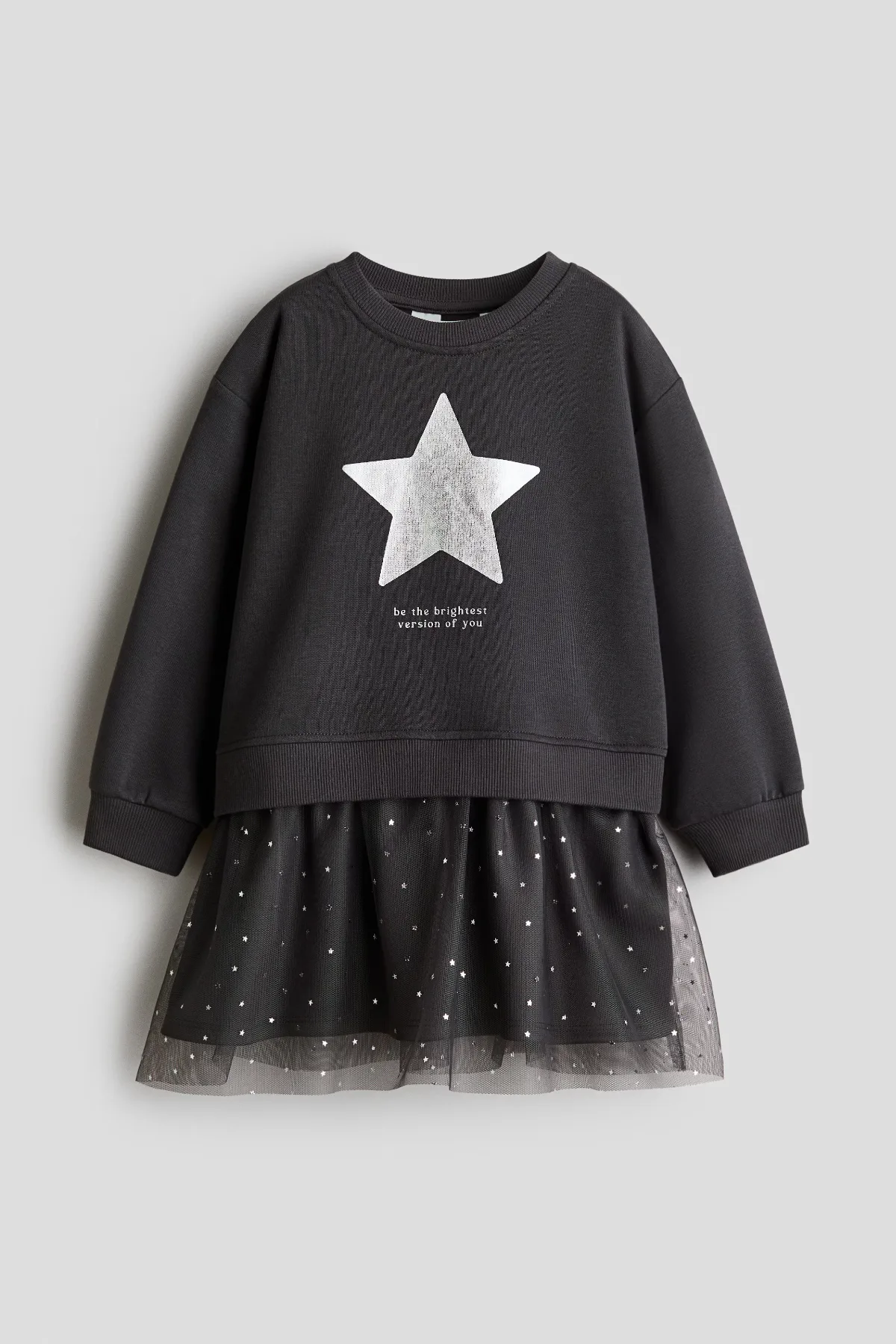 Sweatshirt Dress with Tulle Skirt by H&M