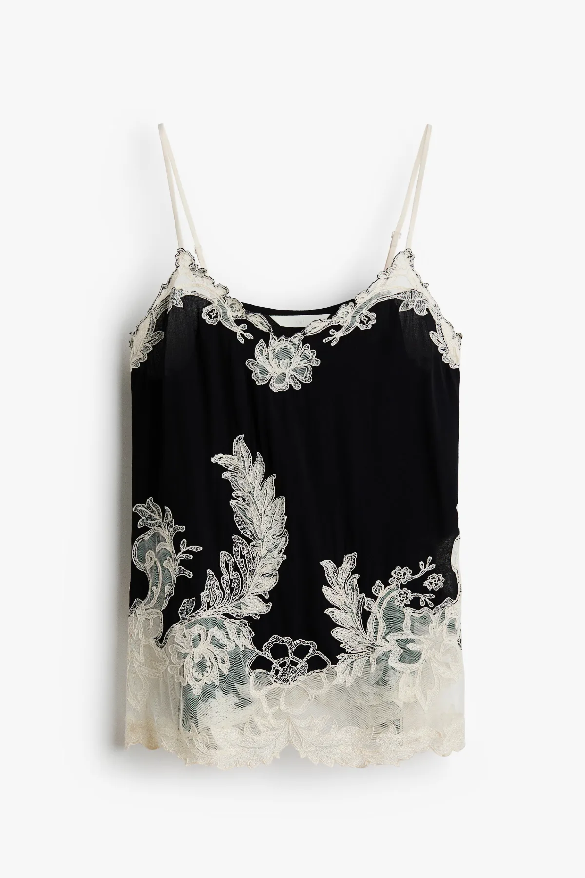 Embroidered Viscose Top by H&M