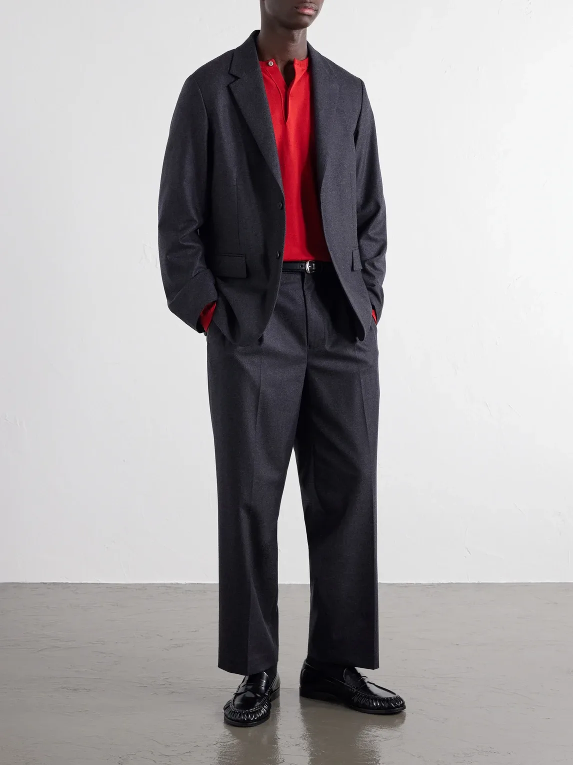 Pleated Straight-Leg Merino Wool Suit Trousers by Aton
