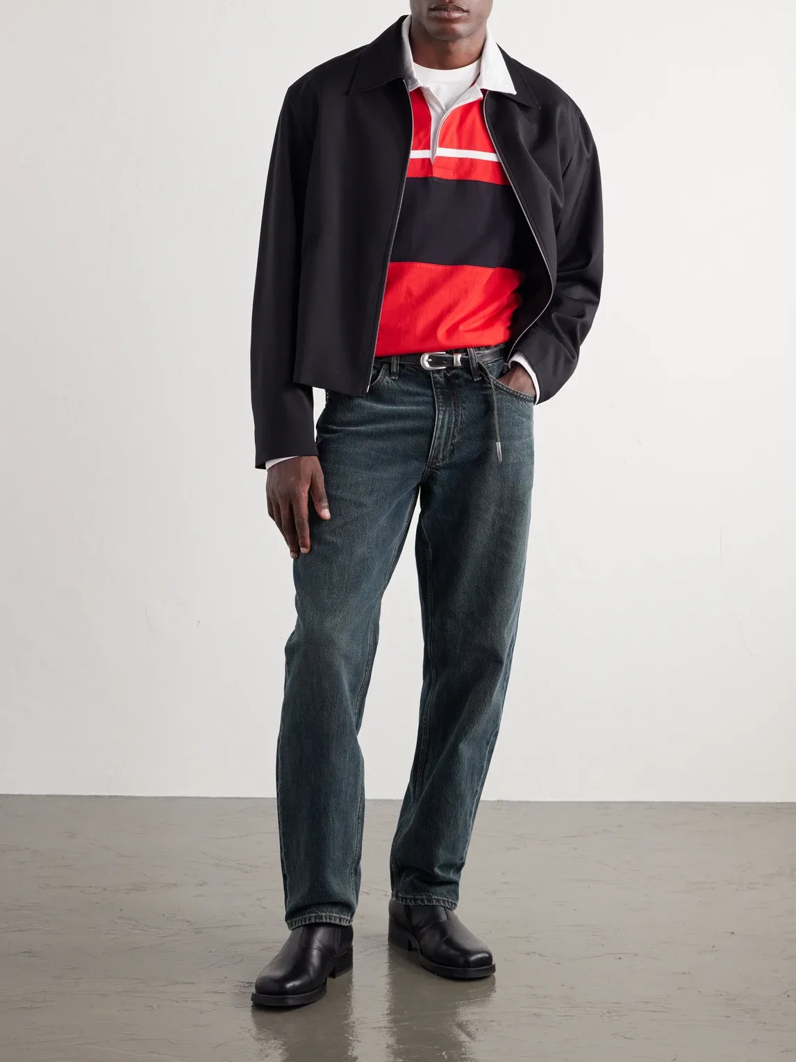 Striped Cotton-Jersey Polo Shirt by rag & bone