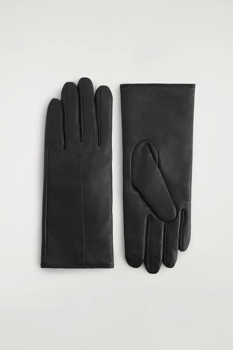 Cashmere Wool-Lined Leather Gloves by COS