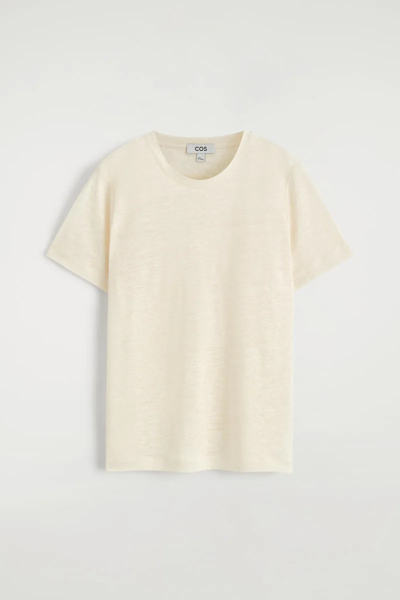Crew-Neck Linen T-Shirt by COS