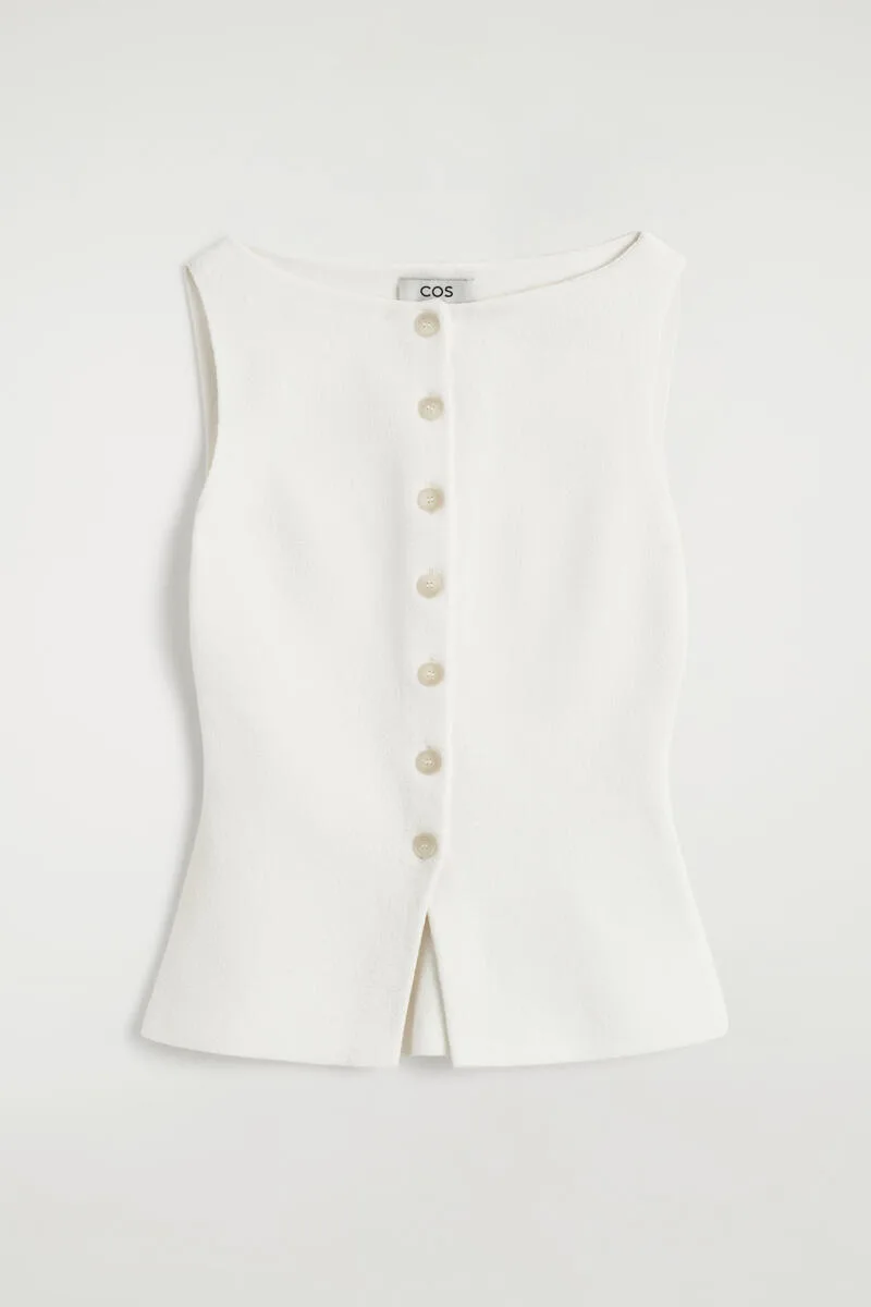 Cotton-Blend Crepe Vest by COS