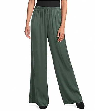 Osca Satin Woven Wide Leg Pull-On Coordinating Pants