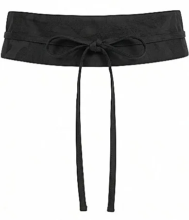 Memory Crunch Jacquard Wrap Tie Belt by Bryn Walker