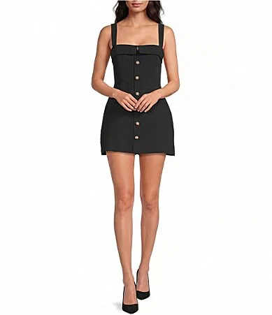 Mindy Square Neck Sleeveless Romper by Amanda Uprichard