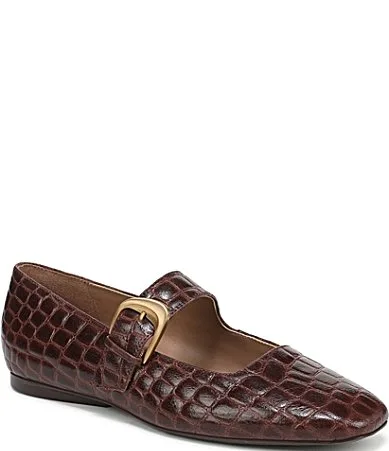 Cosmic Croco Leather Mary Jane Flats by Naturalizer