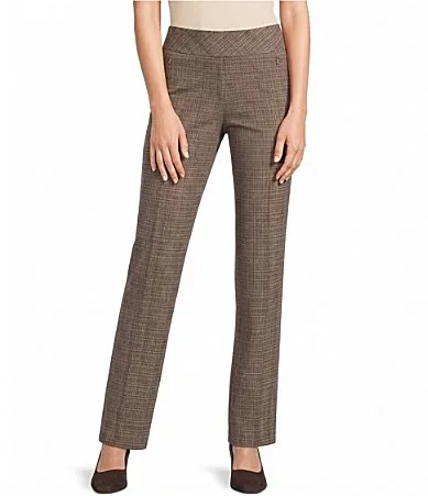 The PARK AVE Fit Jasper Plaid Stretch Straight Leg Pants