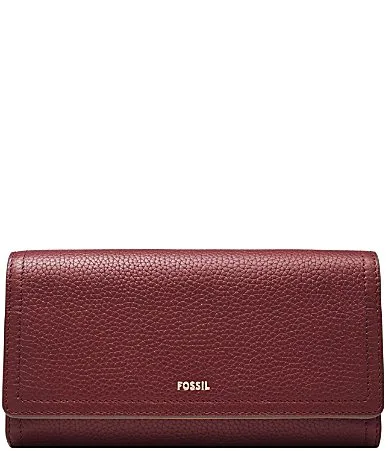 Logan RFID Leather Flap Wallet by Fossil