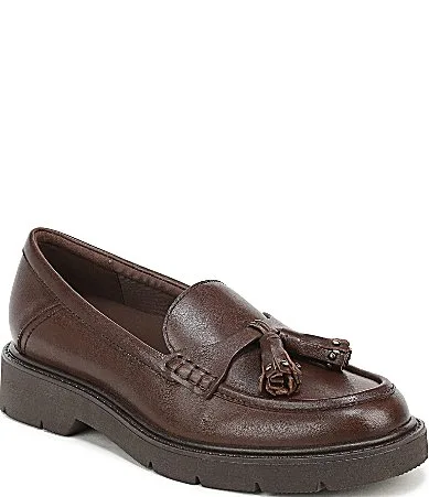 Taya Leather Tassel Lug Sole Loafers by Naturalizer