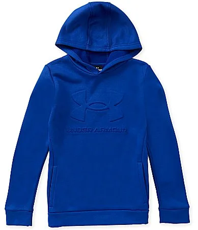 Long Sleeve Embossed Under Armour Logo Fleece Hoodie by Under Armour